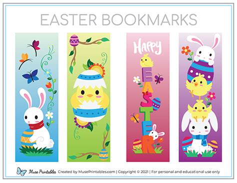 Easter Bookmarks Free Printable